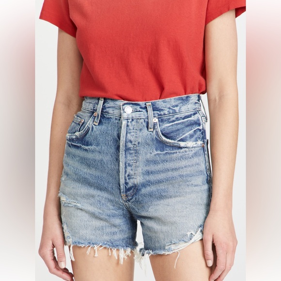 AGOLDE Dee Ultra High Rise Shorts in Ricochet